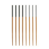 4 SETS VAN 2 EETSTOKJES BAMBOE 24CM GRIJS BLAUW