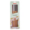 4 SETS VAN 2 EETSTOKJES BAMBOE 24CM GRIJS BLAUW