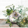 20 SERVETTEN 33x33 PUMPKIN GREEN WHITE IHR