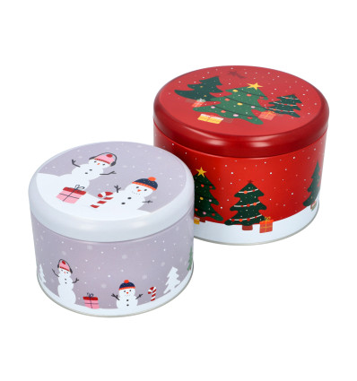 2x KOEKJESTROMMEL L+XL WINTERMARKT ROND