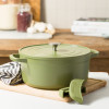 STOOFPOT 26CM DAGELIJKSE KOST GROEN MATC 5.3L MET AFNEEMBARE SILICONE GREPEN