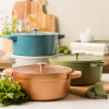 STOOFPOT 26CM DAGELIJKSE KOST GROEN MATCHA 5.3L MET AFNEEMBARE SILICONE GREPEN