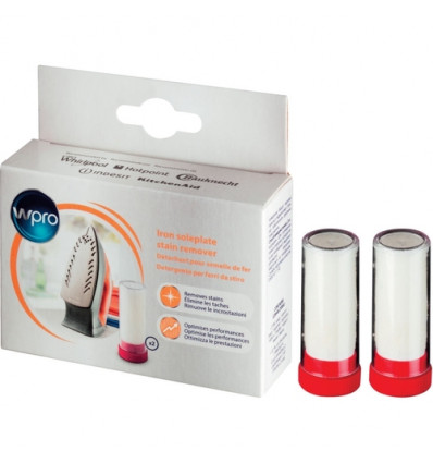 SET 2 STRIJKZOOL-REINIGERS WPRO IRO002 ZOOLREINIGER STRIJKIJZER REINIGINGSSTICK