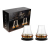 SET 2 WHISKY DEGUSTATIEGLAZEN MET SOKKEL IN CARBON PEUGEOT SPIRIT