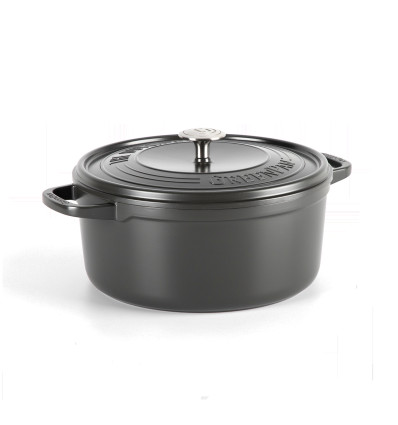 STOOFPOT 26CM ZWART 5.3L FEATHERWEIGHTS GREENPAN MET AFNEEMBARE SILICONE GREPEN