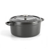 STOOFPOT 26CM ZWART 5.3L FEATHERWEIGHTS GREENPAN MET AFNEEMBARE SILICONE GREPEN