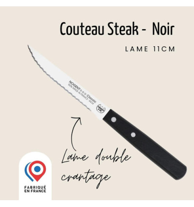 STEAKMES 11CM NOGENT ICONIC ZWART