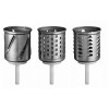 SET 3 CYLINDERS VOOR MVSA KITCHENAID ROTERENDE GROENTESCHAAF EN RASP