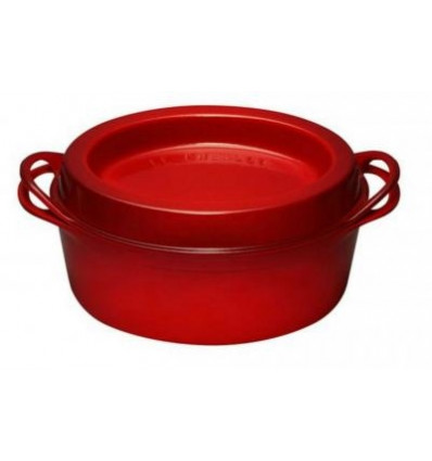 BRAADPOT 35CM DOUFEU OVAAL ROOD CREUSET KERS 9.2L