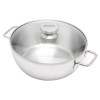 SUDDERPAN 24CM CONISCH + PYREX DEKSEL APOLLO SUDDERPOT MET 2 HANDGREPEN