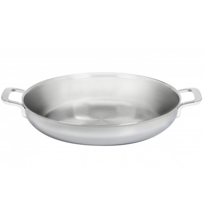 BRAADPAN 32CM MET 2 GREPEN MULTIFUNCTION met dichtgelegde rand