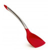 WOK SPATEL 32CM SILICONE ROOD/INOX