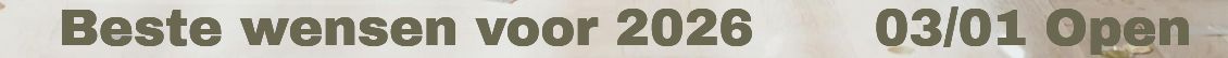 Onze beste wensen voor 2026 !